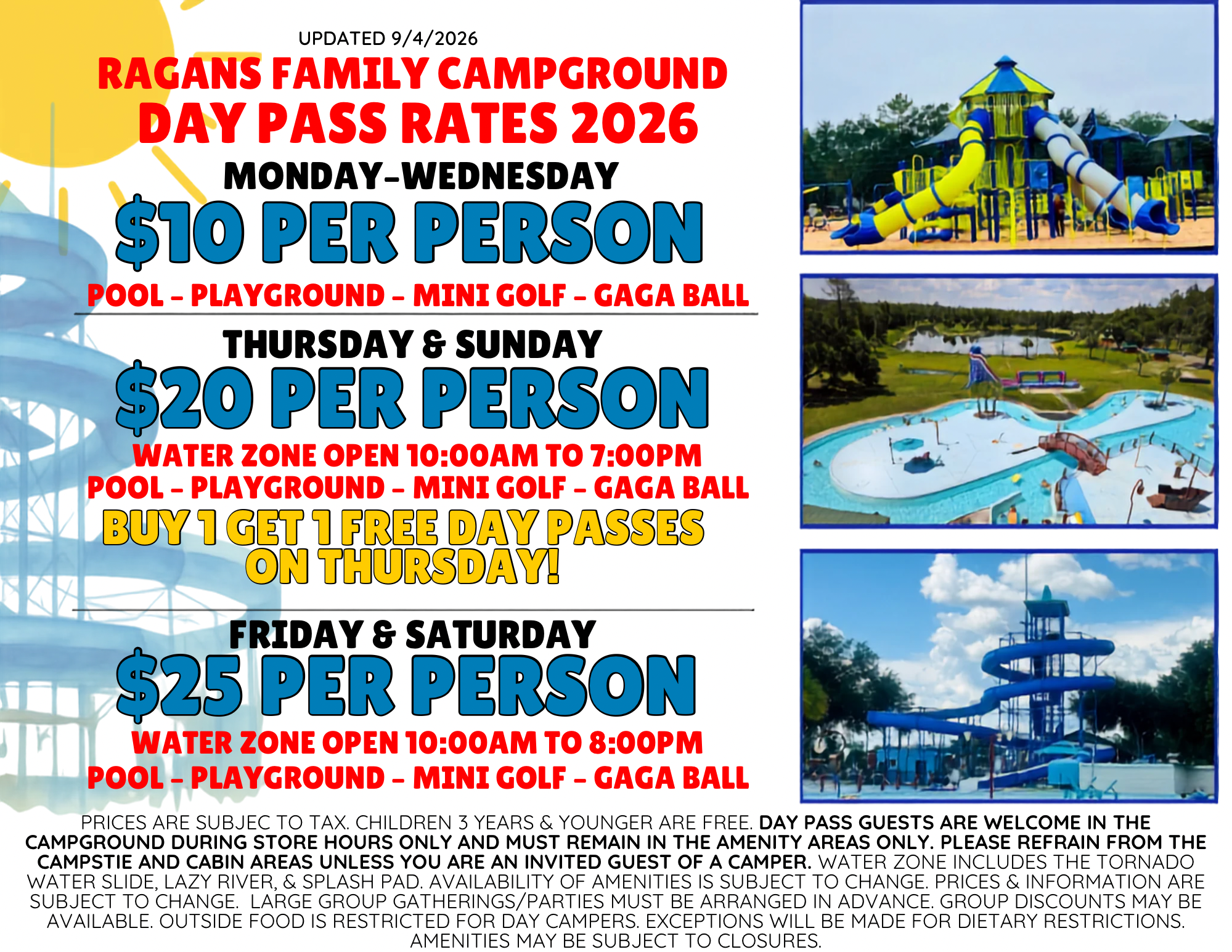 day pass rates